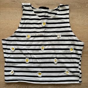 Iris Cropped Striped Top